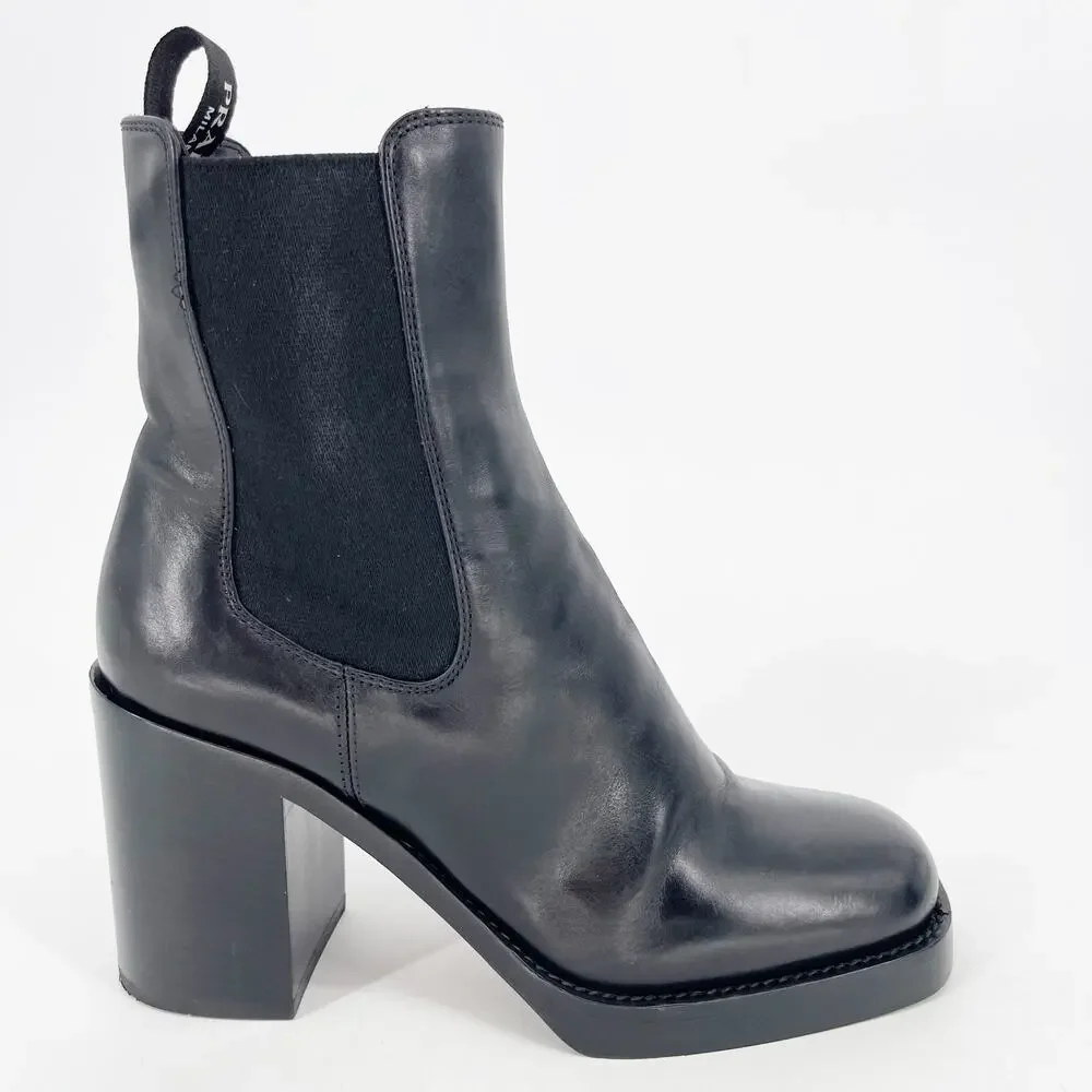 Prada black leather